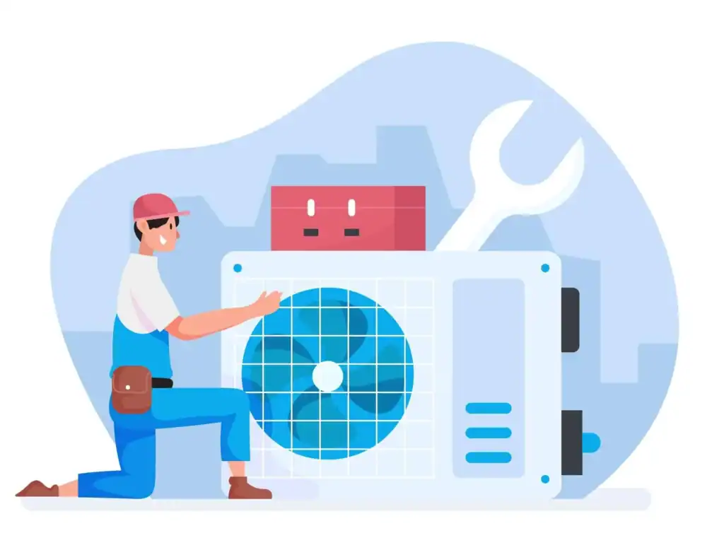 heat pump installer, installing an air source heat pump