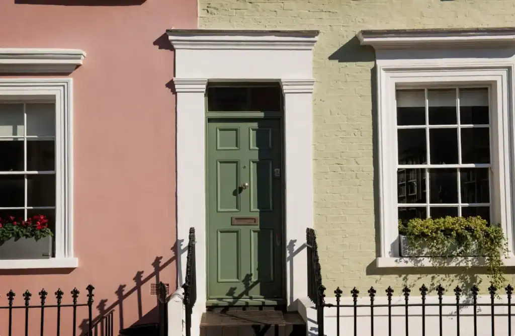 uk terraced house in the street 