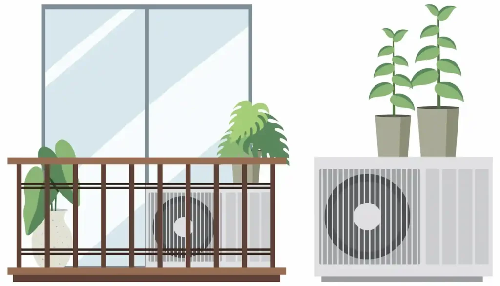price for an air source heat pump on a uk balcony.